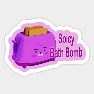 Retro inscription "Spicy bath bomb" Sticker